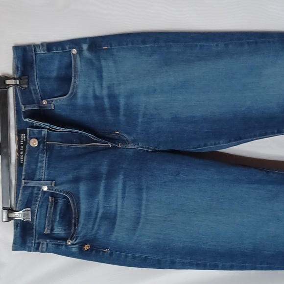 VERONICA BEARD Beverly High-Rise Skinny Flare Bright Blue Jeans.  32 - Picture 8 of 16